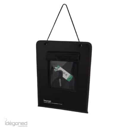 Foedraal werkordermap met extra sleutelvak op achterzijde zwart