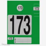 Genummerde ID sleutellabels 4-delige set kleur groen