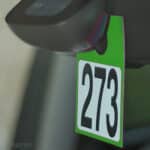 ID genummerde sleutellabels 4-delige set. spiegelhanger met nummer groen