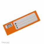ID genummerde sleutellabels 4-delige set. strookje met nummer voor de klant oranje