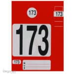 Genummerde ID sleutellabels 4-delige set kleur rood