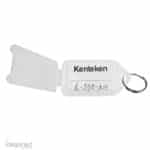 Open geklapt sleutellabel groot wit transparante kliklabel Kevron