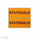 Statiegeld sticker oranje