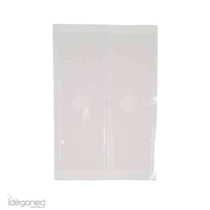 Zelfklevend transparante hoesje voor smeerkaartjes