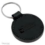 Ronde sleutelhanger zwart PO2009