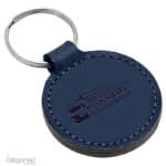 Ronde sleutelhanger blauw PO2009
