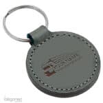 Ronde sleutelhanger grijs PO2009