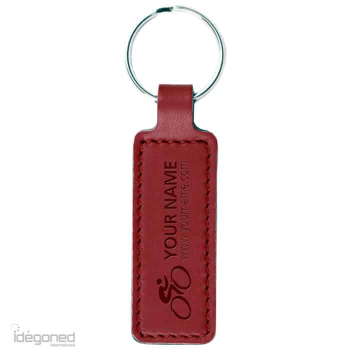 Sleutelhanger PO2052 Bordeauxrood rechthoek
