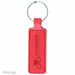 Sleutelhanger PO2052 rood rechthoek