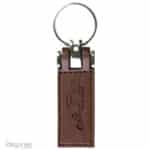 PO2510 Sleutelhanger bruin leer
