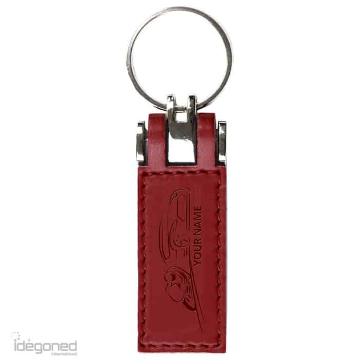 PO2510 Sleutelhanger bordeaux kunstleer