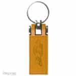 PO2510 Sleutelhanger okergeel kunstleer