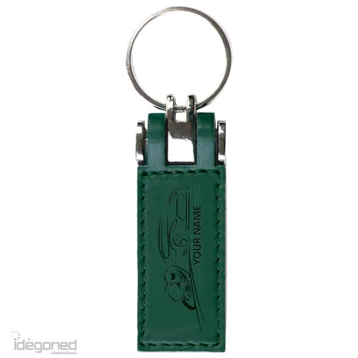PO2510 Sleutelhanger groen kunstleer