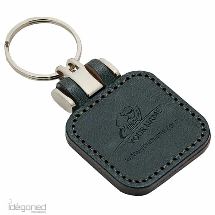 Sleutelhanger P02743 grijs kunstleer Idegoned