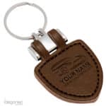 Sleutelhanger P02778 donkerbruin leer Idegoned