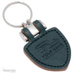Sleutelhanger P02778 grijs cognac kunstleer Idegoned