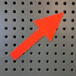 Magneet pijl rood