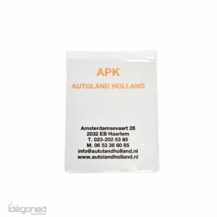 Transparant bedrukt mapje A6