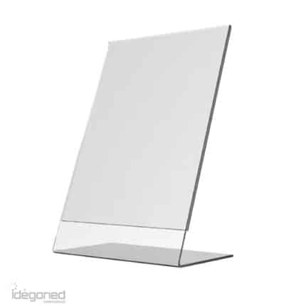 Folderhouder A4 staand L standaard transparant